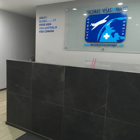 Recepción de la clínica en Polanco